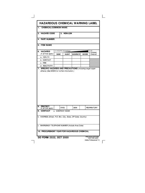 Hazardous Warning Label Form Fill Out And Sign Printable Pdf Template