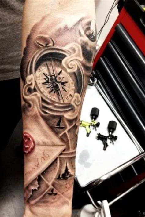 Steam Punk Compass Tattoo Design Compass Tattoo Tattoos