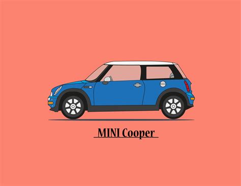 Mini Cooper Illustrator Vector Art イラスト ウェディング
