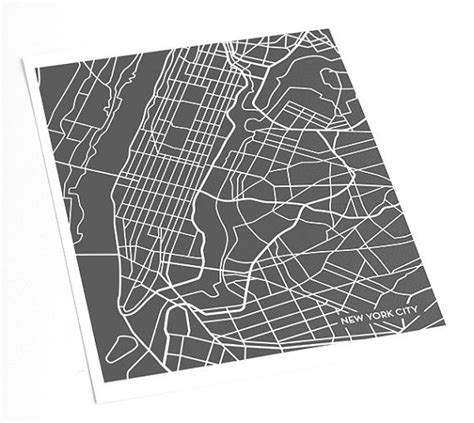 New York City Manhattan Map Art Print Nyc Poster Art Print Etsy