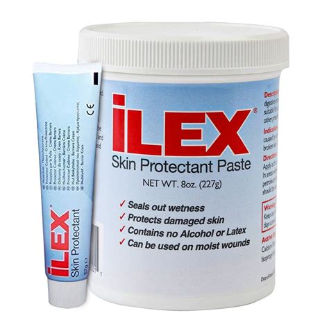 Ilex Skin Protectant Paste Tube 2 Oz Jar 8 Oz