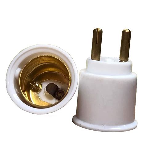 Buy Seaspirit E27 To 2 Pin Socket Holder Light Bulb Adapter White 2
