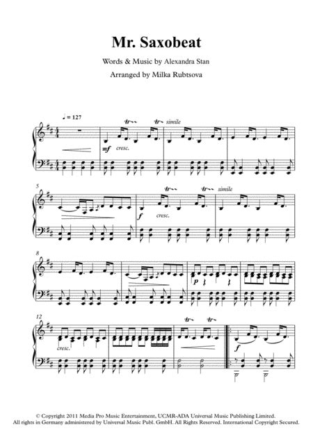 Mr Saxobeat Free Music Sheet Musicsheets Org