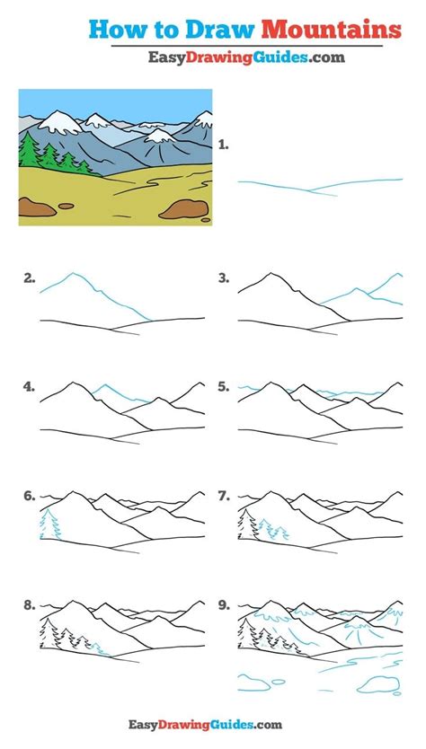 How To Draw A Mountain Landscape Easy