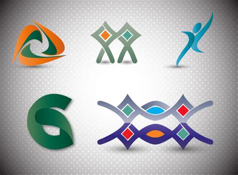 Logo Design Elements Illustration With Abstract Shapes Vectors Graphic