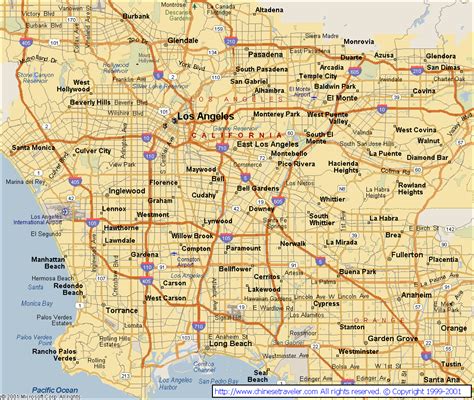 Map Of California Los Angeles Area