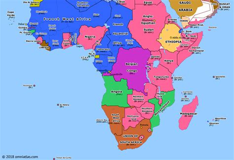 End Of World War II Historical Atlas Of Sub Saharan Africa August Omniatlas