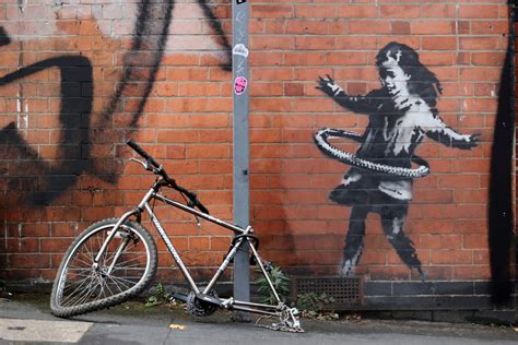 British Artist Banksy Claims Hula Hooping Girl Street Art Art And Culture The Jakarta Post