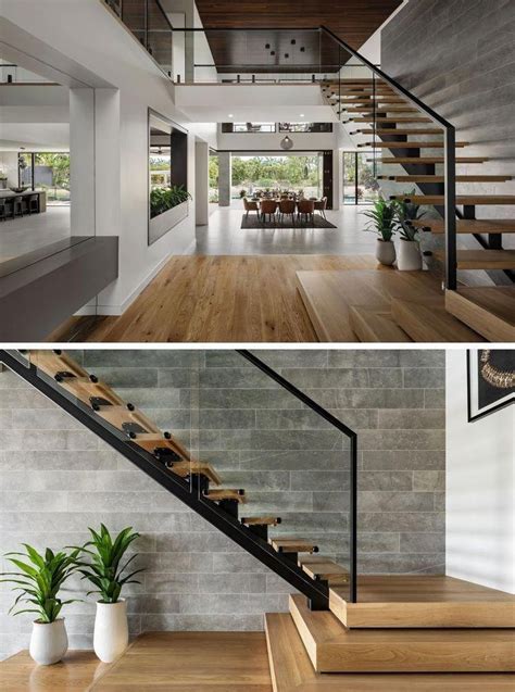 Stunning 44 Elegant Living Room Staircase Design Ideas