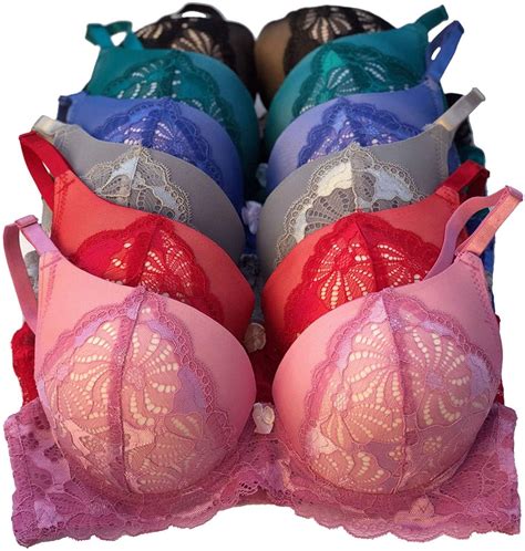 Iheyi Max Lift 6 Pieces Power Extreme Push Up Lace Add 2 Cup Bra 34c