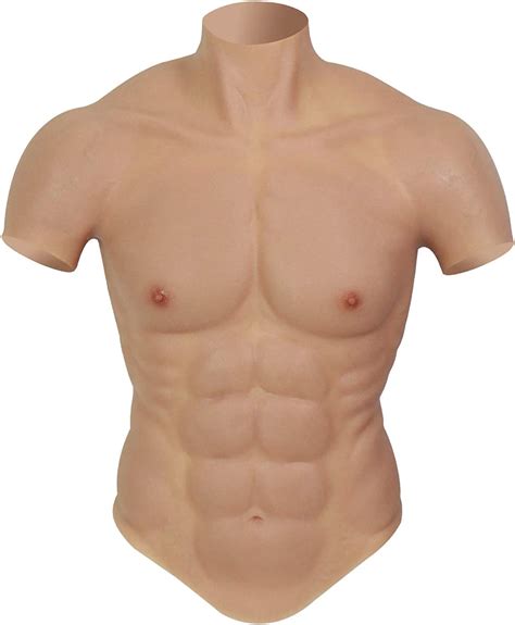 roanyer male chest silicone muscle suit realistic mens silicone chest fake muscle belly