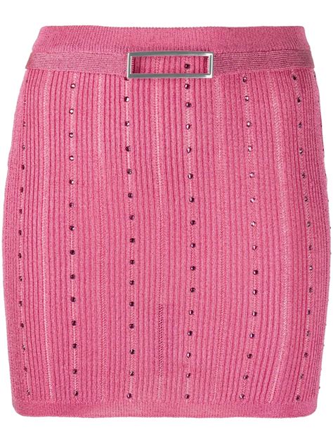 alessandra rich embellished knitted miniskirt farfetch