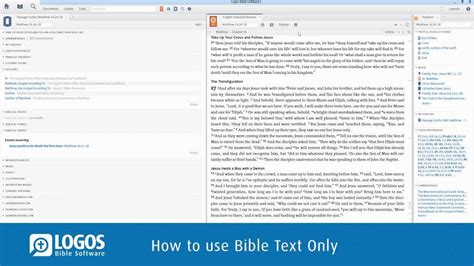 Logos 5 Tutorial How To See Only Bible Text Logos Bible Software
