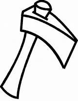 Coloring Axe Hatchet Colouring Split Wood Clipart Template sketch template