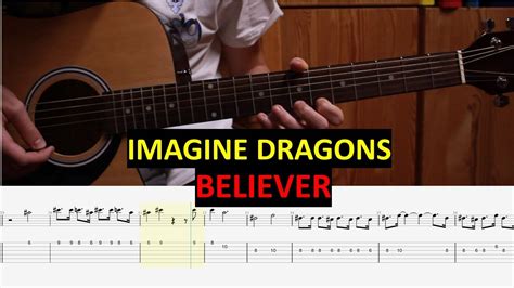 Imagine Dragons Believer Guitar Tutorial Youtube