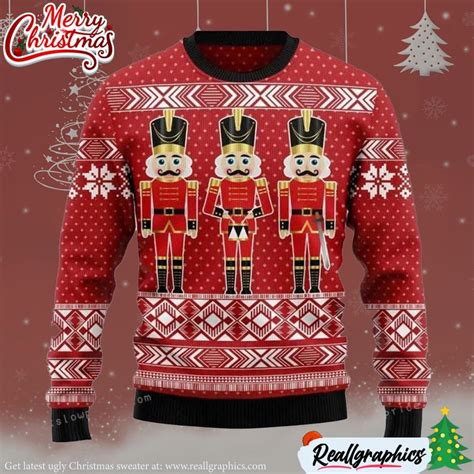 Three Nutcrackers Ugly Christmas Sweater Reallgraphics