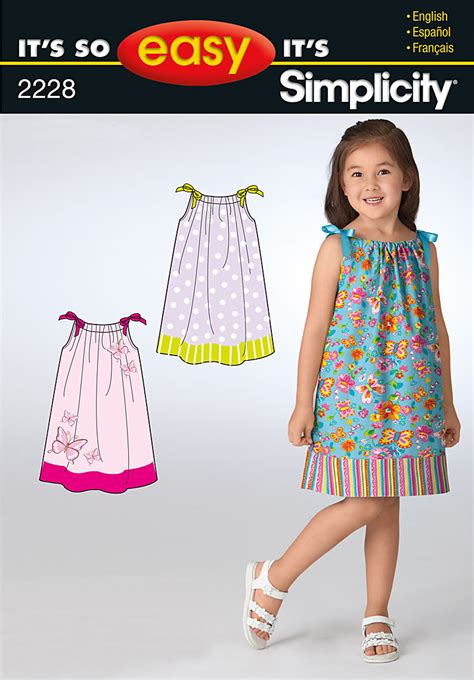 Simplicity 2228 Its So Easy Childs Dresses