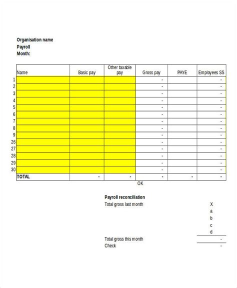Payslip template for payroll malaysia smart touch technology / payslip template format in excel and word:. FREE 14+ Employee Payroll Samples & Templates in PDF | MS Word | Excel