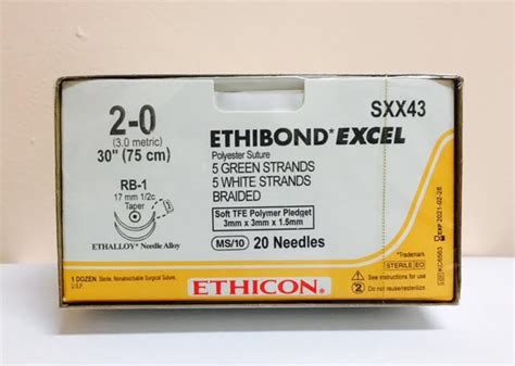 Ethicon Sxx43 Ethibond Excel Suture Taper Point Non Absorbable Rb 1