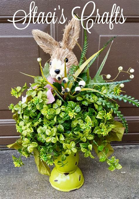 Bunny In Greenery Easter Time Easter Wreaths Greenery