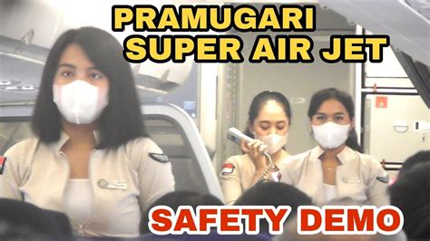 Safety Demo Pramugari Super Air Jet Iu 812 Youtube