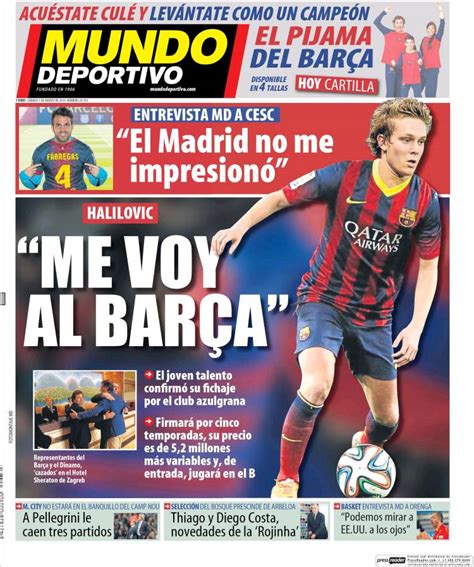 Última hora de lo que ocurre en el mundo: Periódico El Mundo Deportivo (España). Periódicos de ...