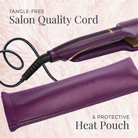 remington pro 2 flat iron with thermaluxe™ advanced thermal technology purple s9130sb