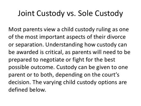 Child Custody Information In California