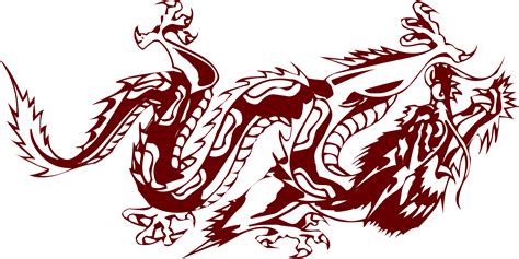 Chinese Dragon Clip Art Silhouette Chinese Dragon Vector Png Download