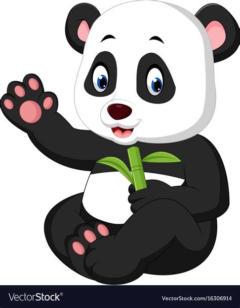 Baby Panda Cartoon Royalty Free Vector Image Vectorstock Panda