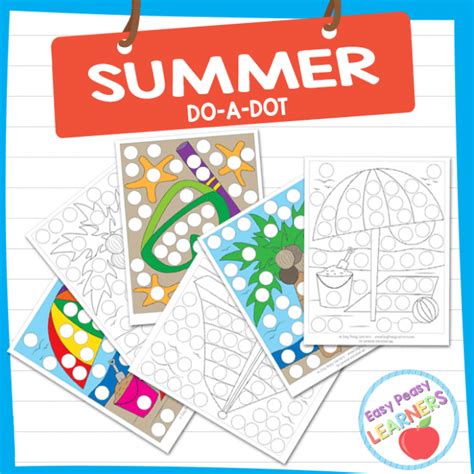 Free Summer Do A Dot Printables Easy Peasy Learners