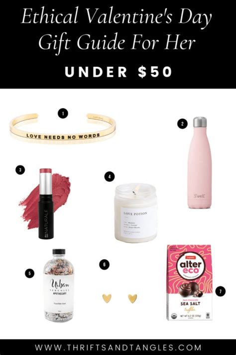 These thoughtful and romantic valentine's day gifts for her are perfect for your girlfriend, wife, mom, or friend, and will make her feel the love then and beyond. Ethical Valentine's Day Gift Guide for Her - Under $50 in ...