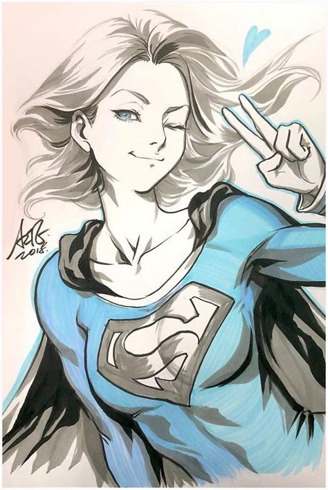 Supergirl • By Artgerm Supergirl Comic Anime Character Drawing