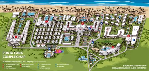 Resort Map Riu Bambu Punta Cana Dr