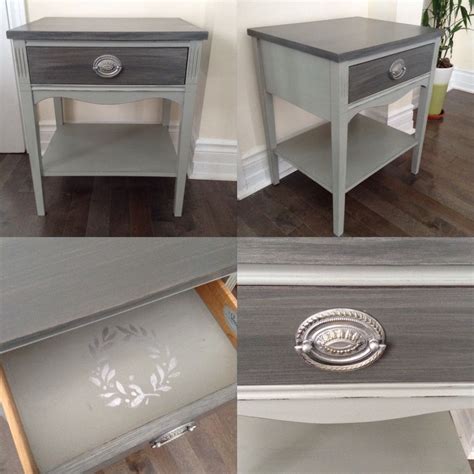 Two tone coffee table by idusa. Coffee table with drawer ,chalk painted two tone grey with ...