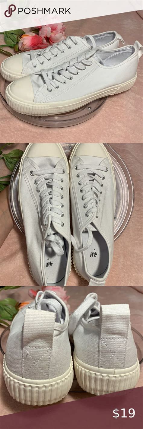 Handm Size 41 White Canvas Tennis Shoes Women In 2023 Womens Tennis