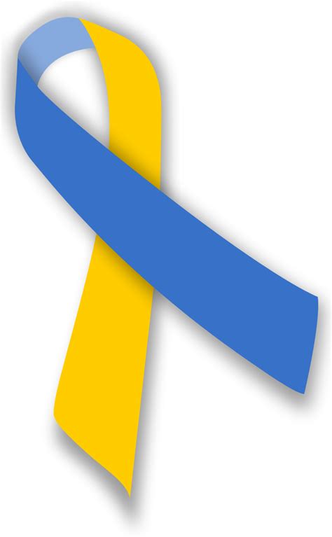 Download this free picture about ribbon awareness syndrome from pixabay's vast library of public domain images and videos. File:Blue and yellow ribbon.svg - Wikimedia Commons