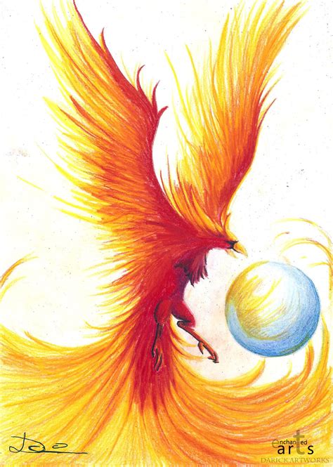 The Phoenix Awakening Color Pencil Bird Drawings Pencil Drawings