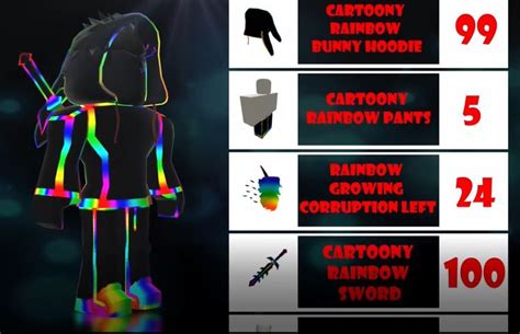 Cartoony Rainbow Outfit Idea In 2021 Rainbow Outfit Rainbow Roblox