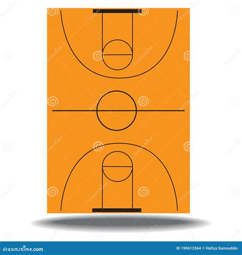 Basketball Court Vector Illustration Decorative Design Stock Vector