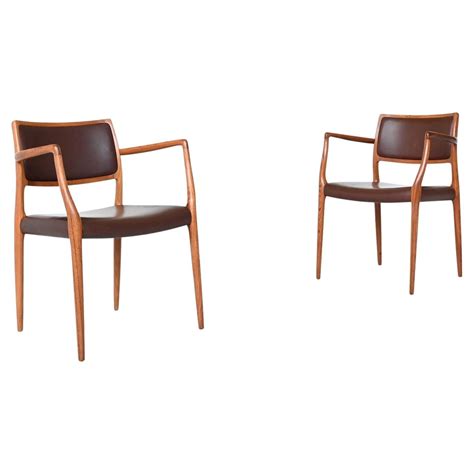 Pair Of Niels Otto Møller Model 65 Rosewood Armchairs At 1stdibs