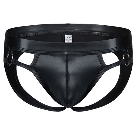 sexy mens male s thongs underwear faux leather jockstrap underwear jumpsuit new ebay