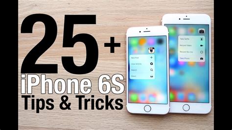 25 Tips And Tricks For Iphone 6s 3d Touch Hidden Features Youtube