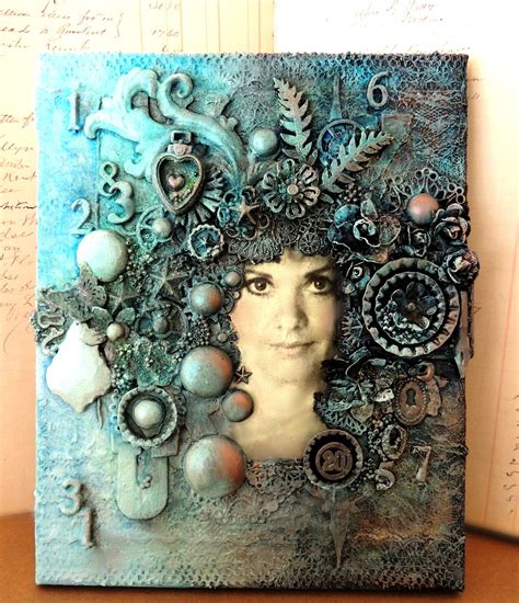 renee zarate employed finnabair s style to create this self portrait mixed media sculpture