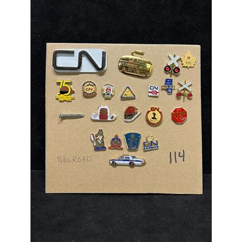 21 Mostly Cn Railway Collector Lapel Pin Back Pins