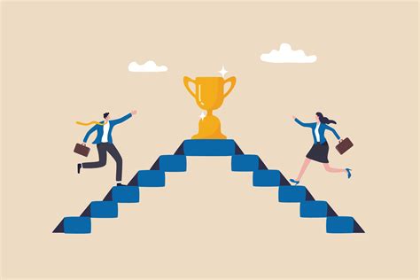 Business competition, employee motivation to success, rivalry or