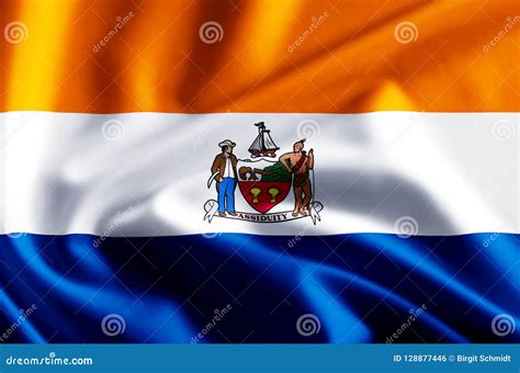 Albany New York Flag Illustration Stock Illustration Illustration Of