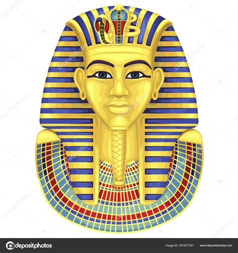 Egyptian Golden Pharaohs Mask Ancient Culture Sing Symbol Pharaoh Stock