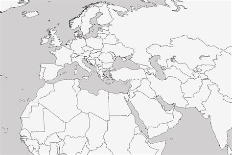 Middle East And North Africa Blank Map Map Feccnederland