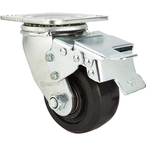Applications include aircraft dolly, heavy duty dumpsters, transport carts and heavy duty assembly line carts. Strongway 4in. Heavy-Duty Swivel Rubber Caster with Brake ...
